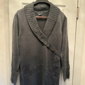 Women's Gray Wool long sweater
